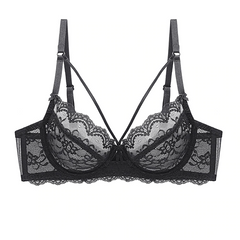 Floral Embroidery Underwear Plus size Bra & Brief Sets