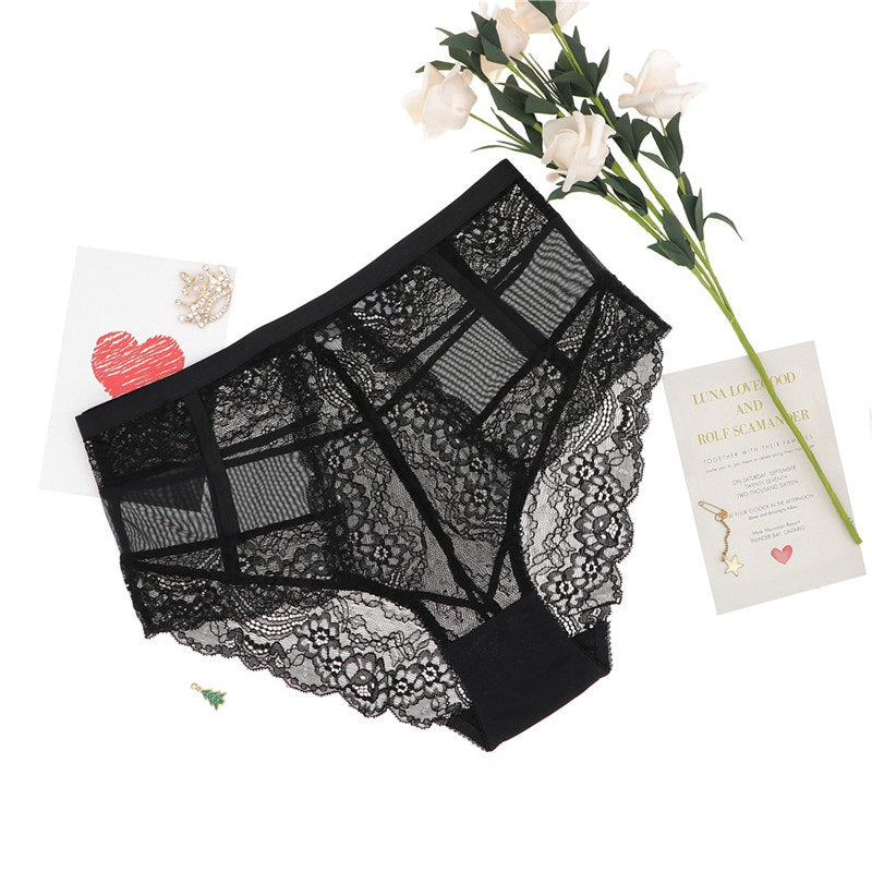Floral Lace Briefs High Quality Panties