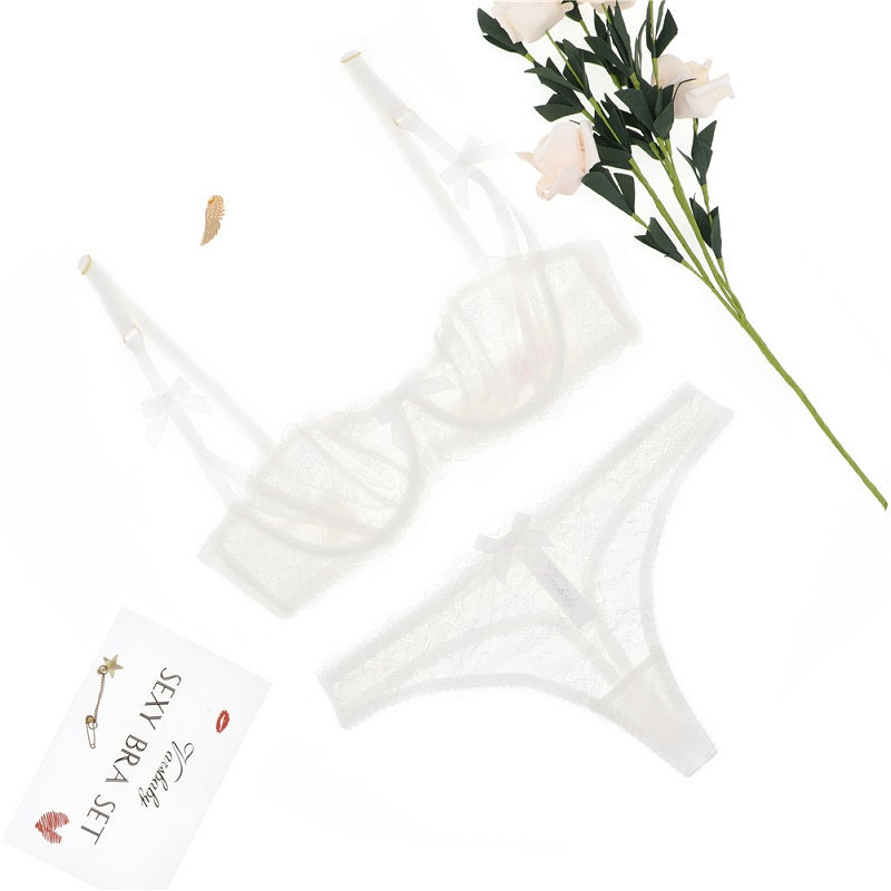Floral lace low-rise thongs breathable underwear panties