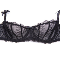 Floral lace low-rise thongs breathable underwear panties