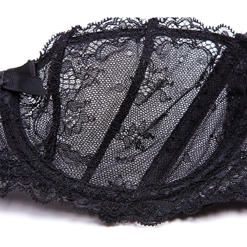 Floral lace low-rise thongs breathable underwear panties