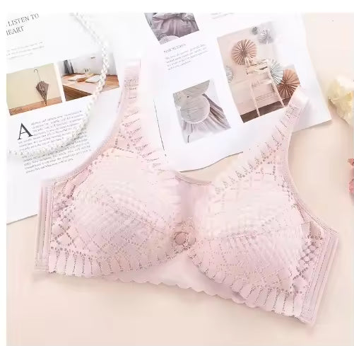 Front Button Adjustable Gathered Underwear Comfortable Breastfeeding Bra