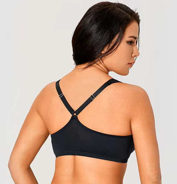 Front Closure Plus Size Seamless Plunge Unlined Racerback Underwire Bras
