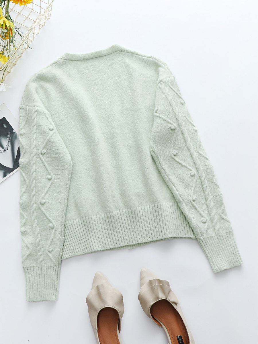 RACHAELS Knit Cardigan Set - Green