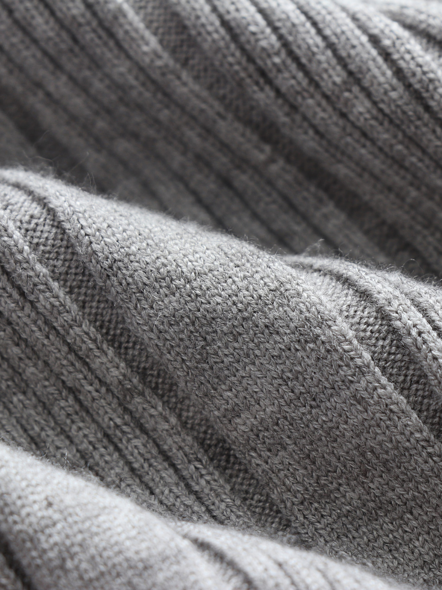 TAMIA Bell Cuff Knit Shirt Jacket - Grey