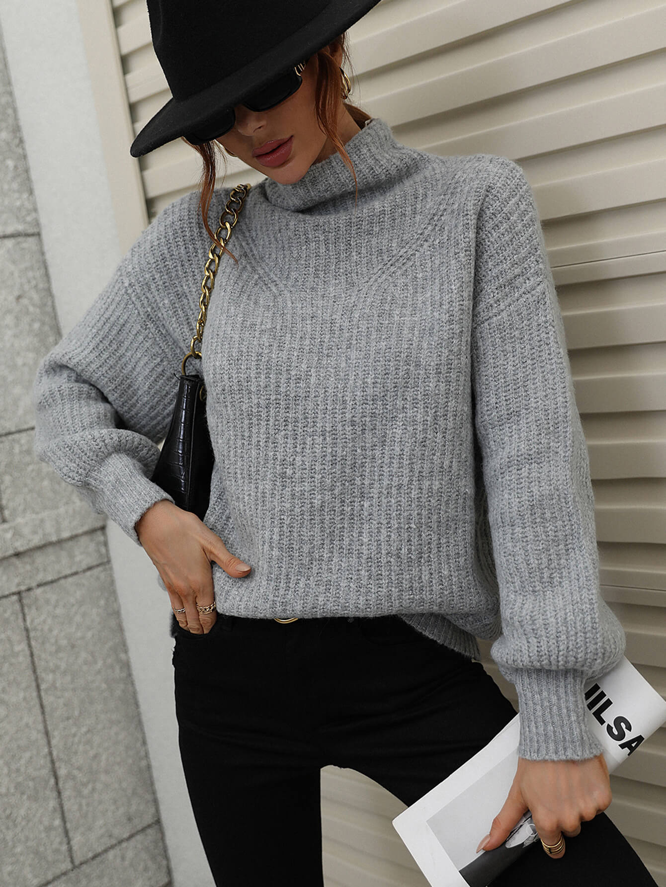 CHESTER KNIT JUMPER GREY