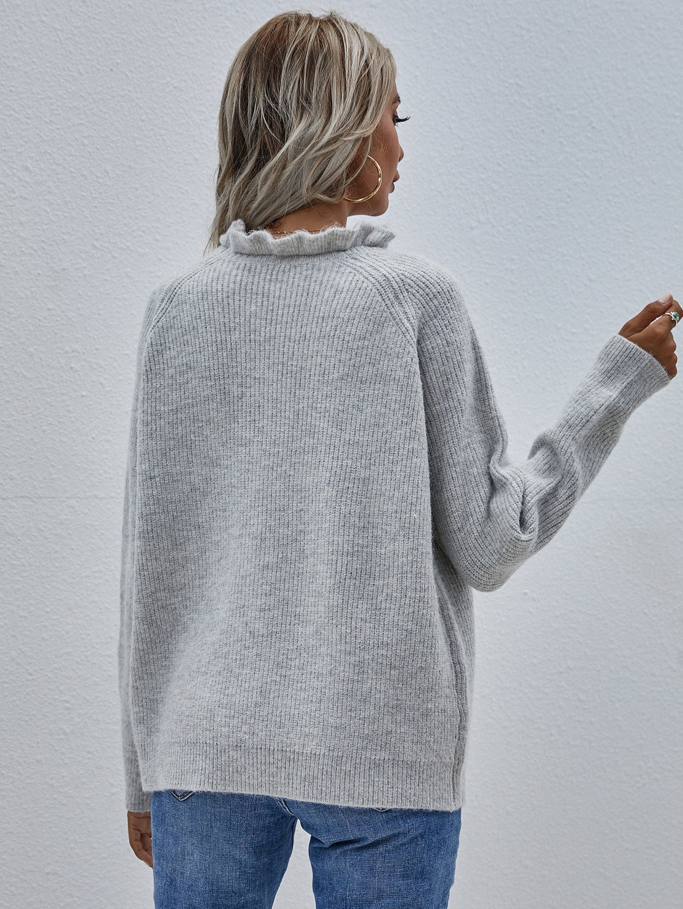 MAKEDO Grey Knit Sweater