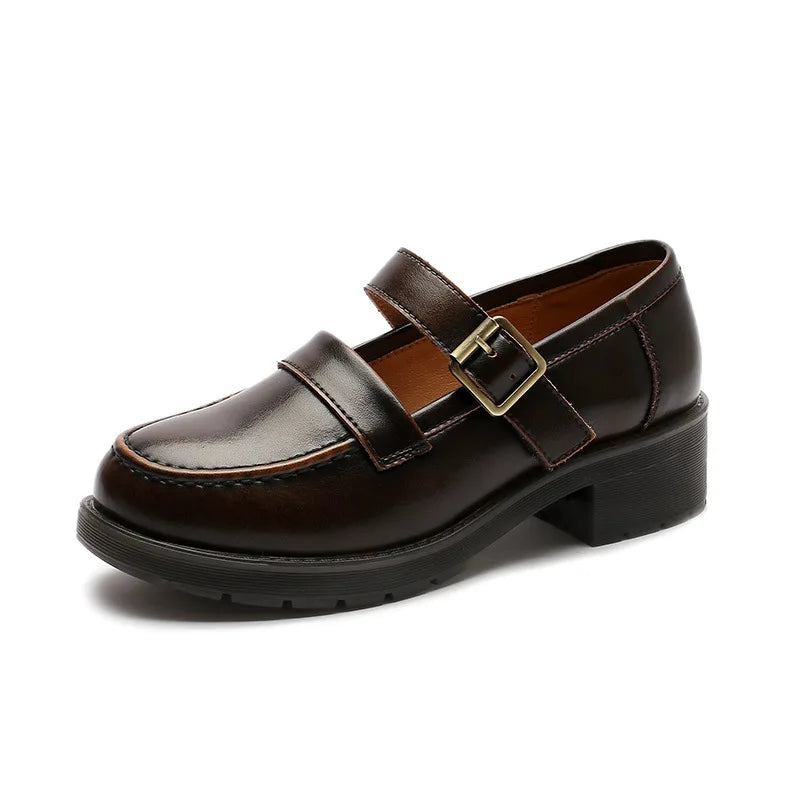 Jk Uniform Shoes British Style Retro Solid Color Casual Single Shoes Mary Jane Shoes Lolita
