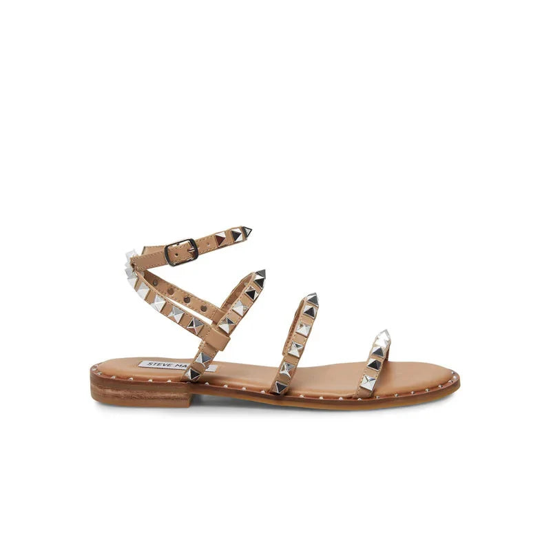 Sandals Rivet Shoes Lightweight Non-Slip Transparent Studded Sandals Flat