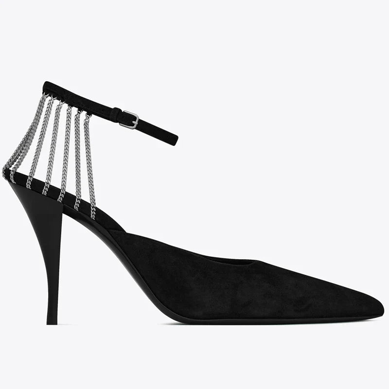 Pointed Toe Buckle Pumps Super Stiletto High Heels Party Wedding Shoes femmes chaussures