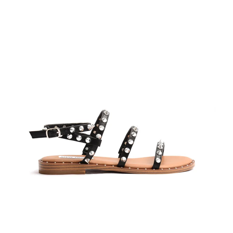 Sandals Rivet Shoes Lightweight Non-Slip Transparent Studded Sandals Flat