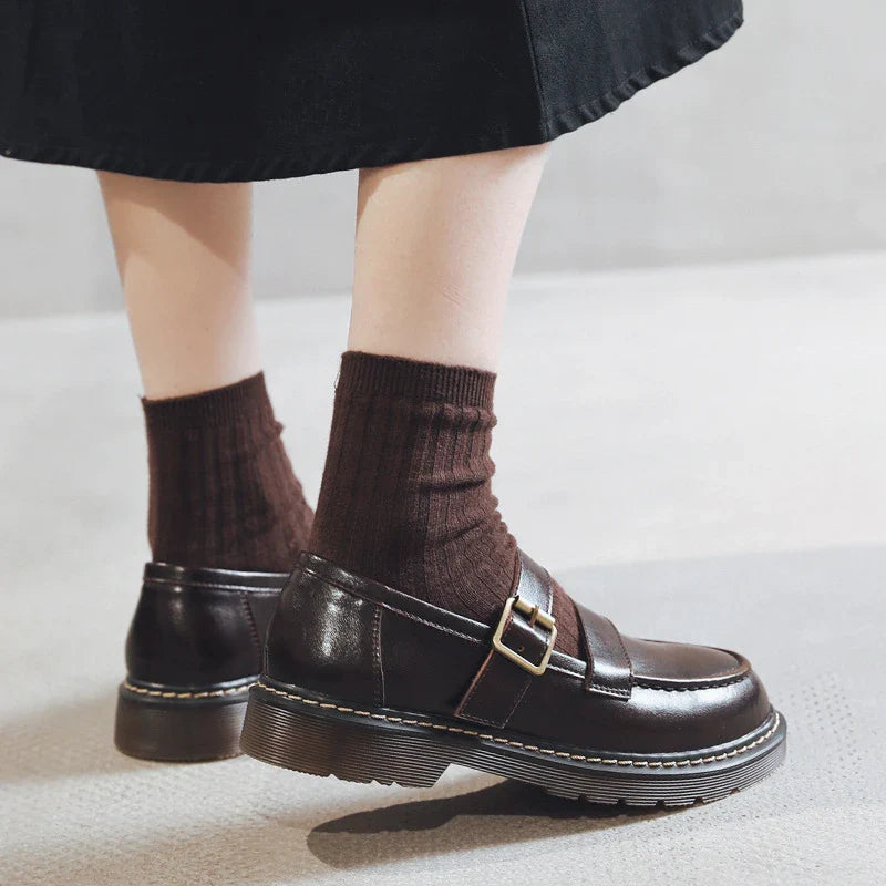 Jk Uniform Shoes British Style Retro Solid Color Casual Single Shoes Mary Jane Shoes Lolita
