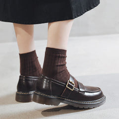 Jk Uniform Shoes British Style Retro Solid Color Casual Single Shoes Mary Jane Shoes Lolita