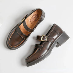 Jk Uniform Shoes British Style Retro Solid Color Casual Single Shoes Mary Jane Shoes Lolita