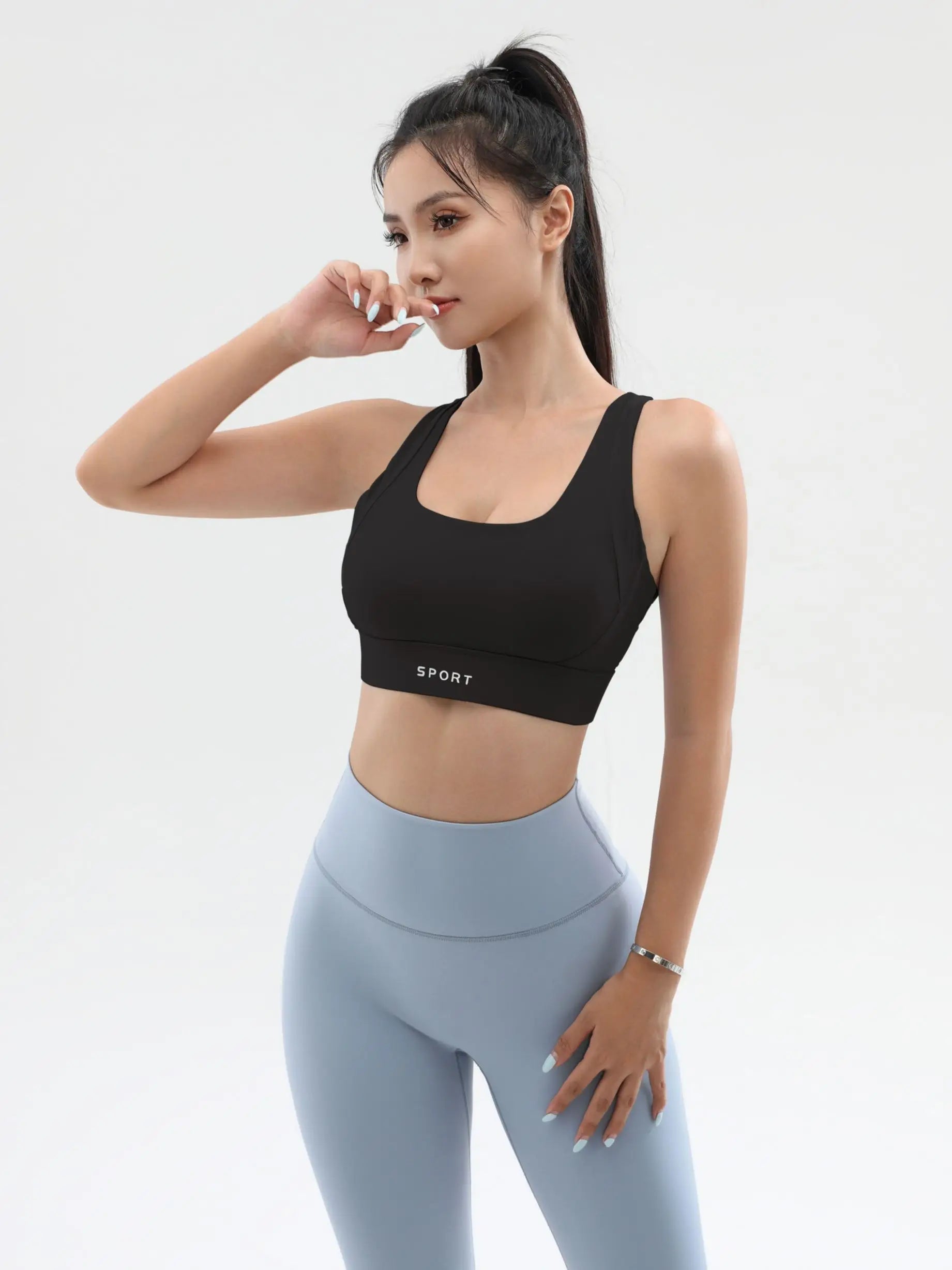 High Strength Shock-proof Yoga Running Fitness Sports Cross Back Plus Size Bra