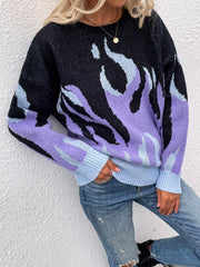 Violet Flame Black Knit Sweater