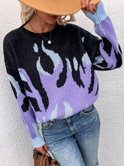 Violet Flame Black Knit Sweater