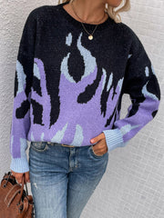 Violet Flame Black Knit Sweater