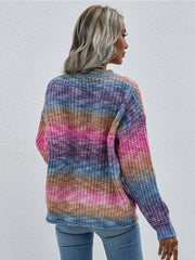 Tie-Dye Bat-Sleeve Sweater - Pink