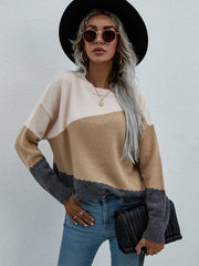 ELMA Knit Jumper - Apricot Block