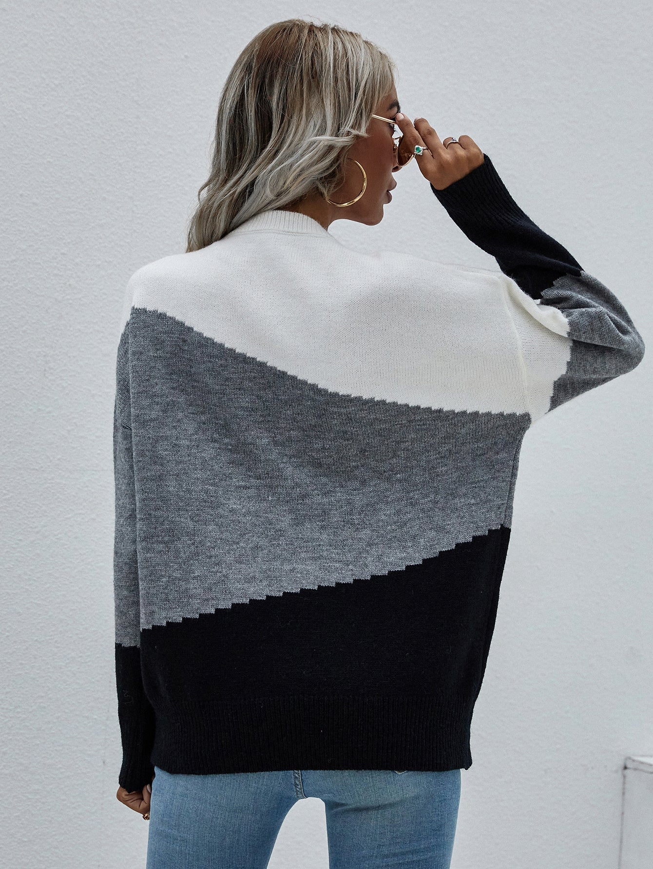 ELMA Knit Jumper - Grey Block