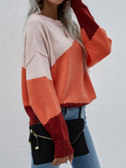 ELMA Knit Jumper - Orange Block