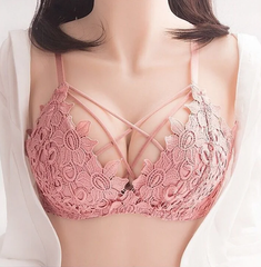 Lace Floral Embroidery Bralette Lingerie Comfort Seamless Adjusted Bras