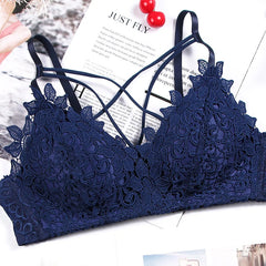 Lace Floral Embroidery Bralette Lingerie Comfort Seamless Adjusted Bras