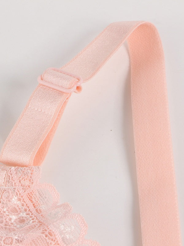 Lace Front Buckle Mesh Wireless Cotton Lining Nursing Bra