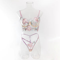 Lace Lingerie Beautiful Underwear Push Up Exotic Sissy Fairy g-String Ensemble Bra Sets
