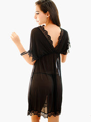 Lace Oversized Trimmed Babydoll