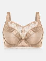 Lace Plus Size Transparent Ultra-thin Gather Push Up Bra
