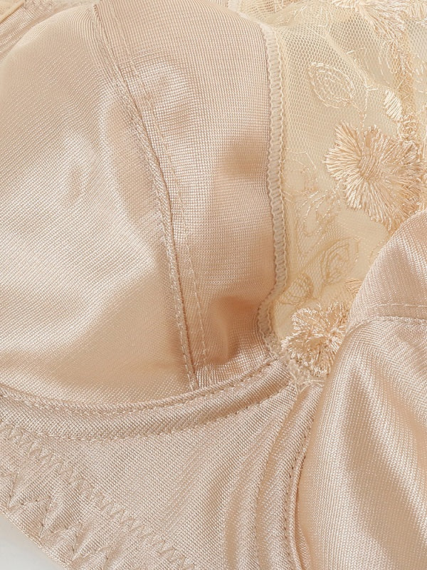 Lace Plus Size Transparent Ultra-thin Gather Push Up Bra