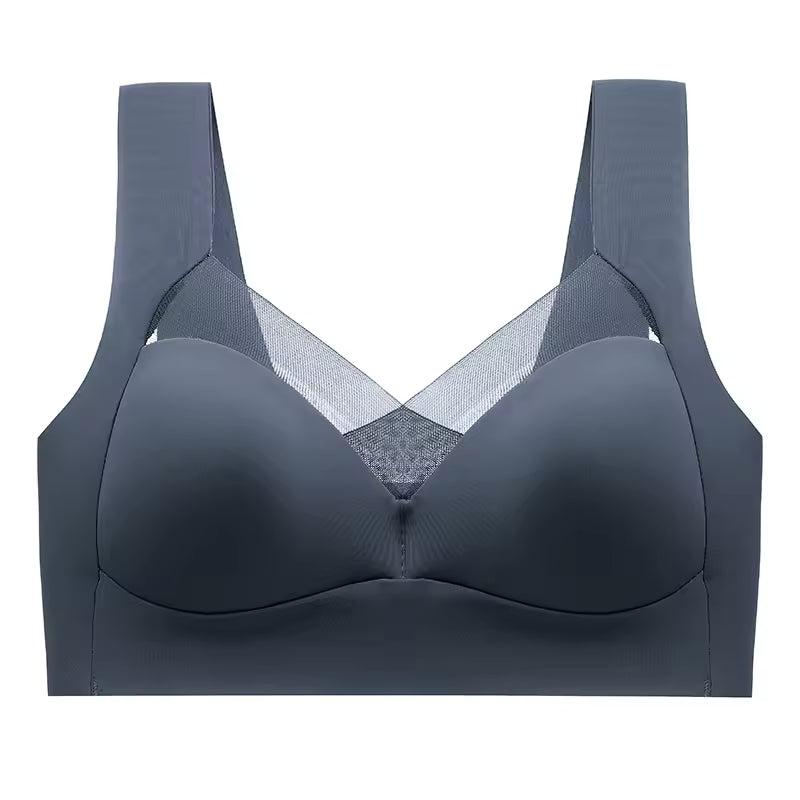 Lace Seamless Bralette Backless Brassiere Vest Gathers Shock-Proof Wireless Top Sport Bras