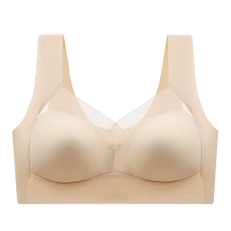Lace Seamless Bralette Backless Brassiere Vest Gathers Shock-Proof Wireless Top Sport Bras