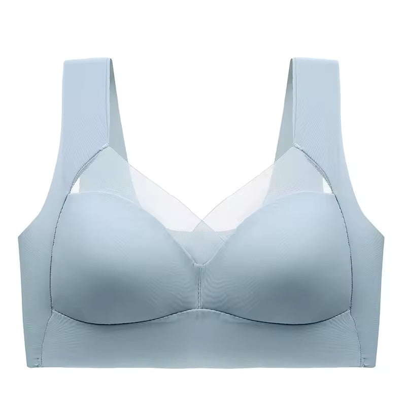 Lace Seamless Bralette Backless Brassiere Vest Gathers Shock-Proof Wireless Top Sport Bras