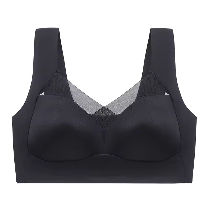 Lace Seamless Bralette Backless Brassiere Vest Gathers Shock-Proof Wireless Top Sport Bras