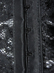 Lace Semi-Sheer Open Front Black Robe