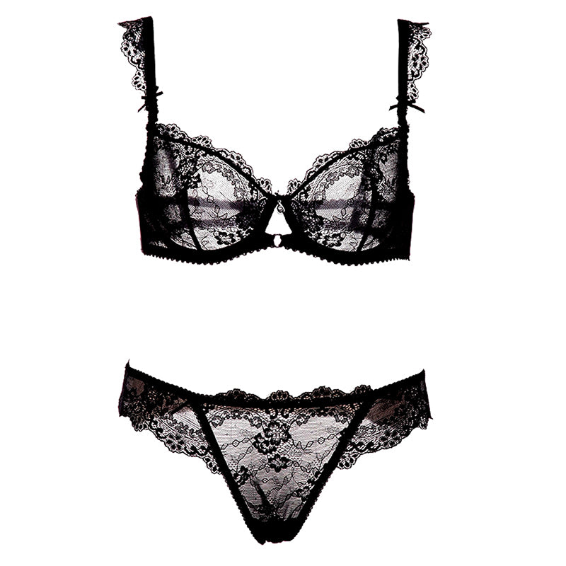 Lace Solid Bra & Brief Sets