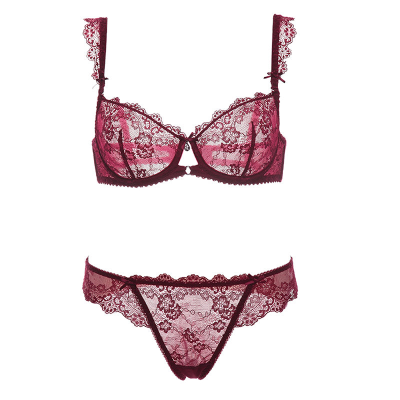 Lace Solid Bra & Brief Sets