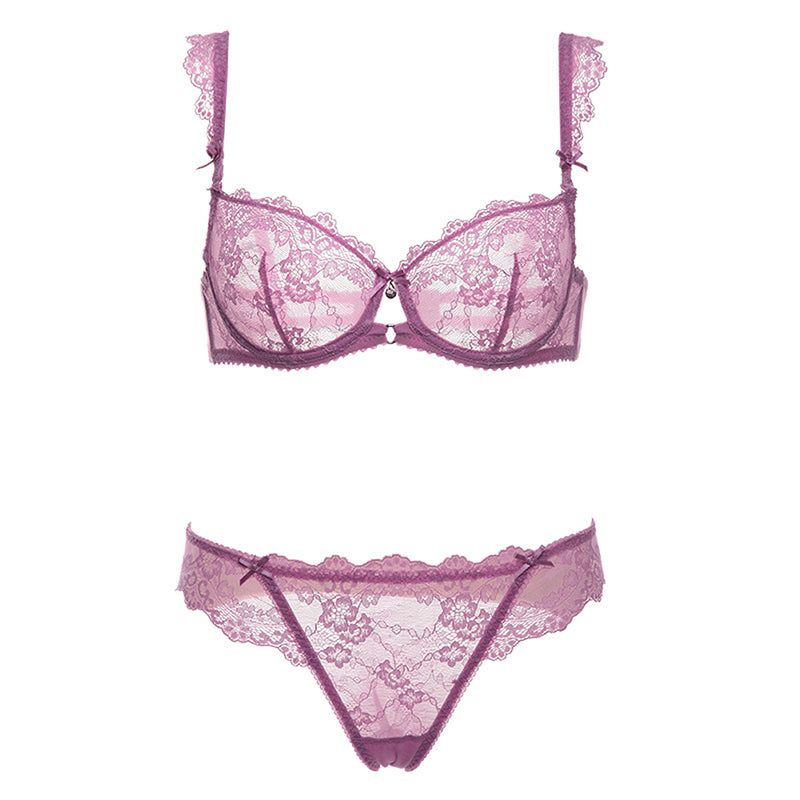 Lace Solid Bra & Brief Sets