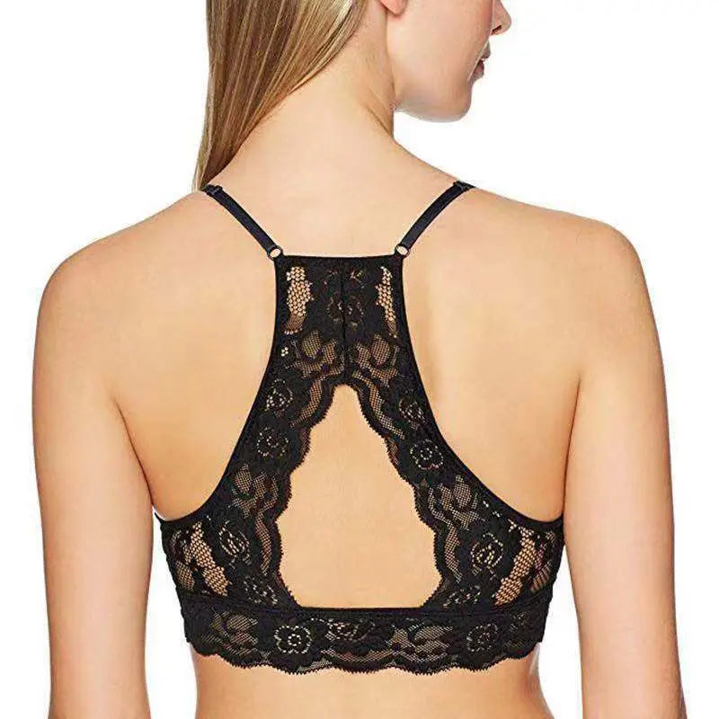 Lace Strap Wrapped Solid Color Intimates Push Up Tank Beauty Back Bralette Tops