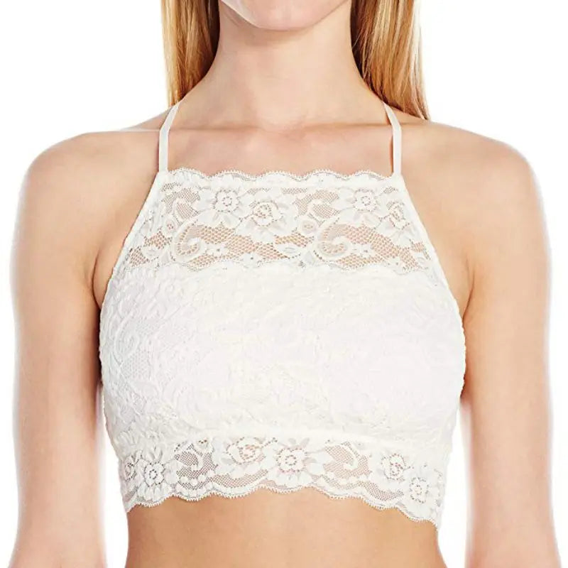 Lace Strap Wrapped Solid Color Intimates Push Up Tank Beauty Back Bralette Tops