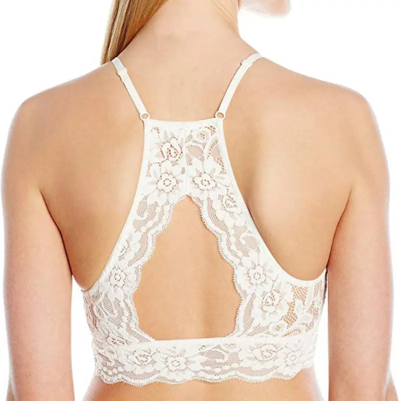 Lace Strap Wrapped Solid Color Intimates Push Up Tank Beauty Back Bralette Tops