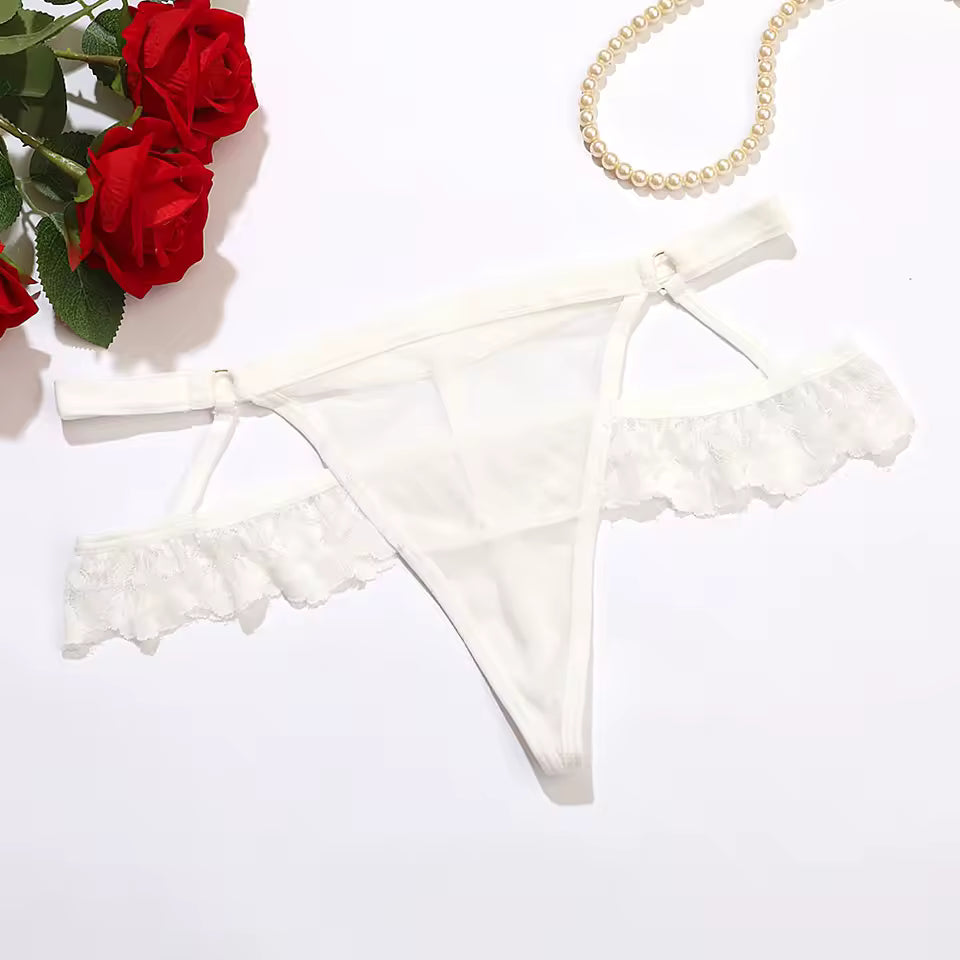 Lace Transparent Erotic G-String Thong Embroidered Underwear Perspective Super Panties
