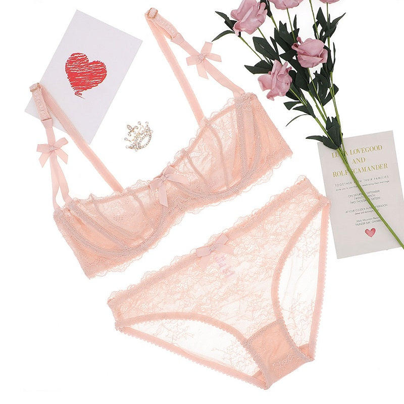 Lace ultra-thin comfortable underwear bra set