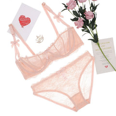Lace ultra-thin comfortable underwear bra set