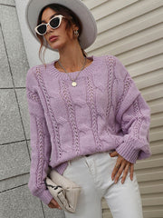 ZINNY KNIT SWEATER - LAVENDER