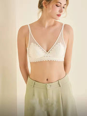 Lingerie Bralette Non-Wired Seamless Wireless Lightweight Comfort Fit Yoga Sleep Bra Set