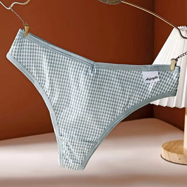 Lingerie Cotton Low-waist V Waist G String Thong Underwear Panties